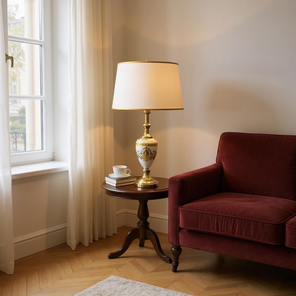 Versace Glass Radiant White Table Lamp