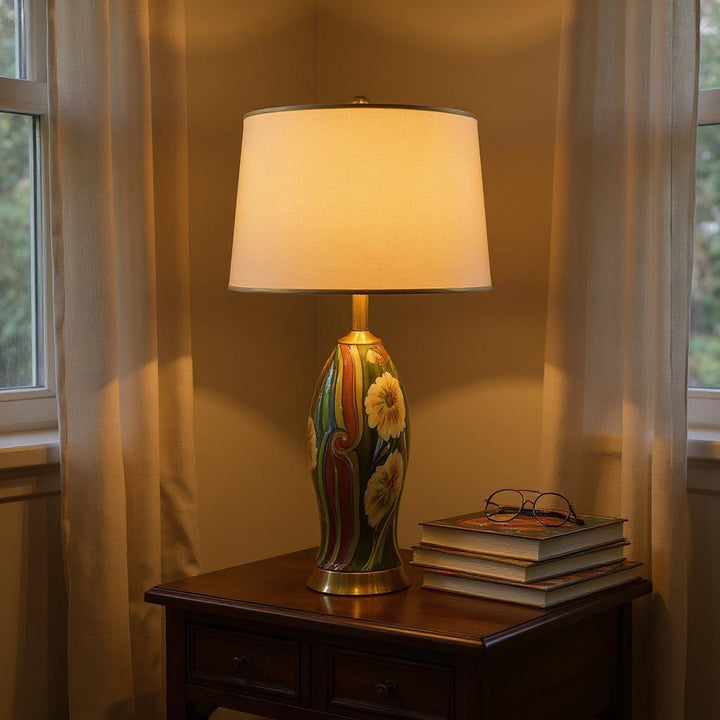 Medusa Luxe Heavy Glass Side Table Lamp