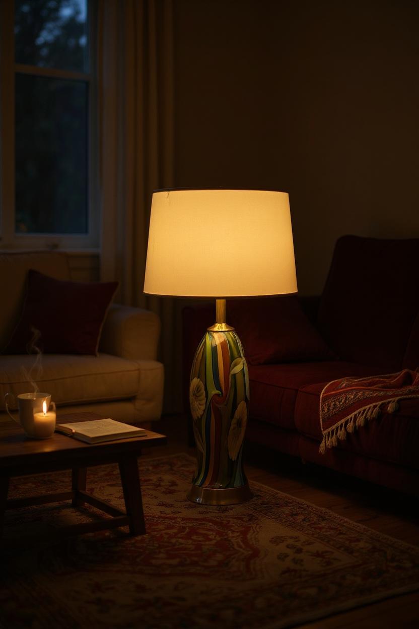 Medusa Luxe Heavy Glass Side Table Lamp