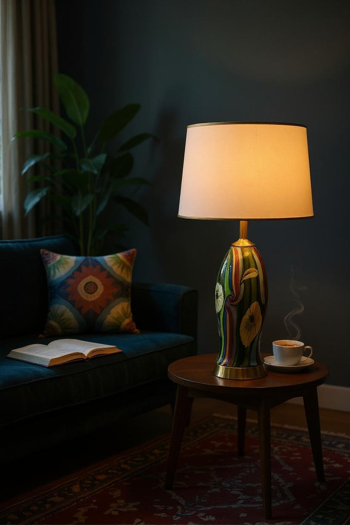 Medusa Luxe Heavy Glass Side Table Lamp