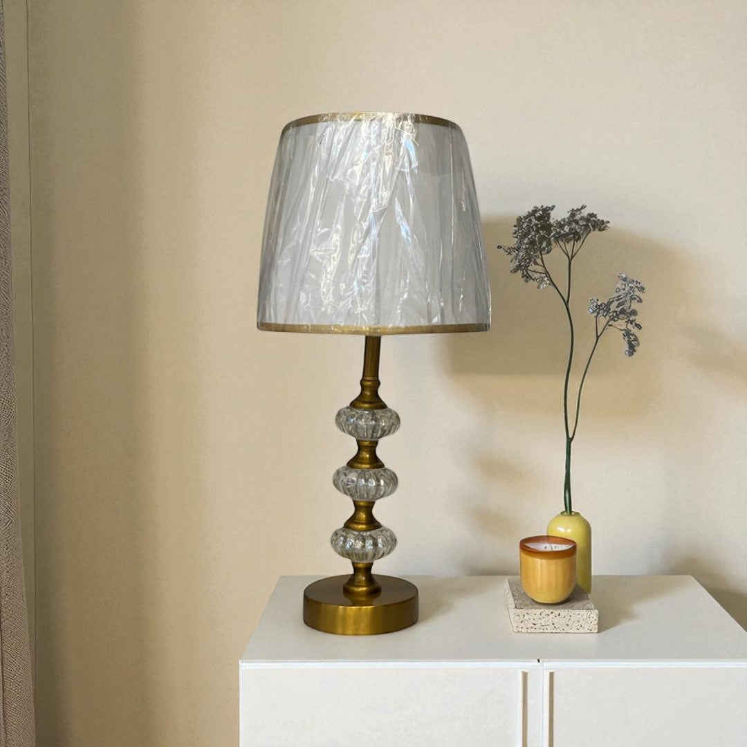The Cassian Artisan Brass Pillar Lamp