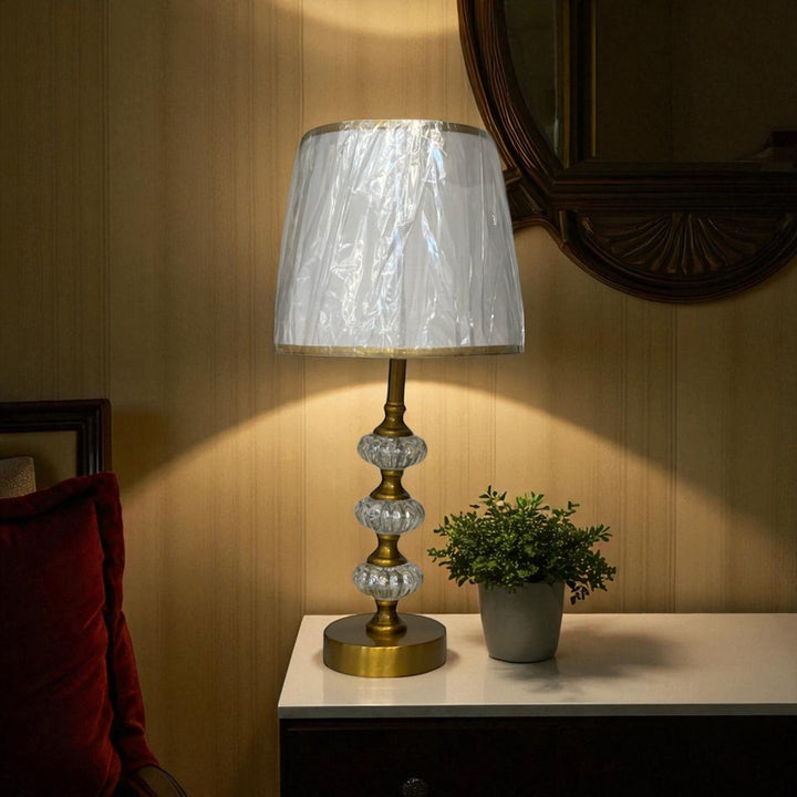 The Cassian Artisan Brass Pillar Lamp