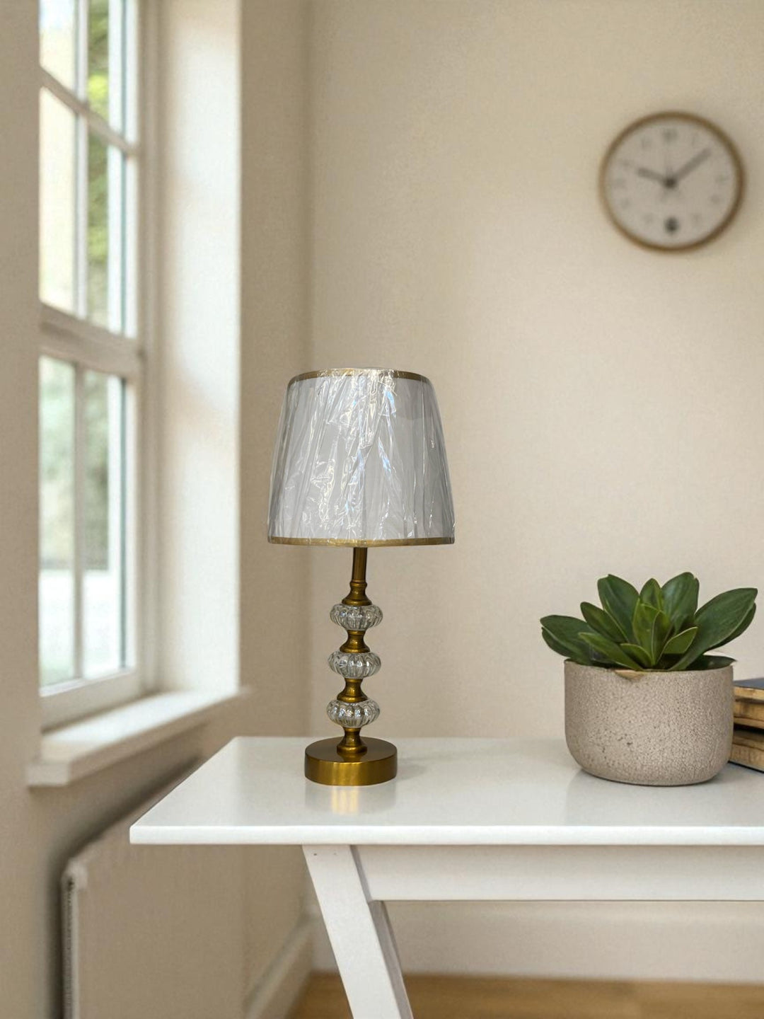 The Cassian Artisan Brass Pillar Lamp