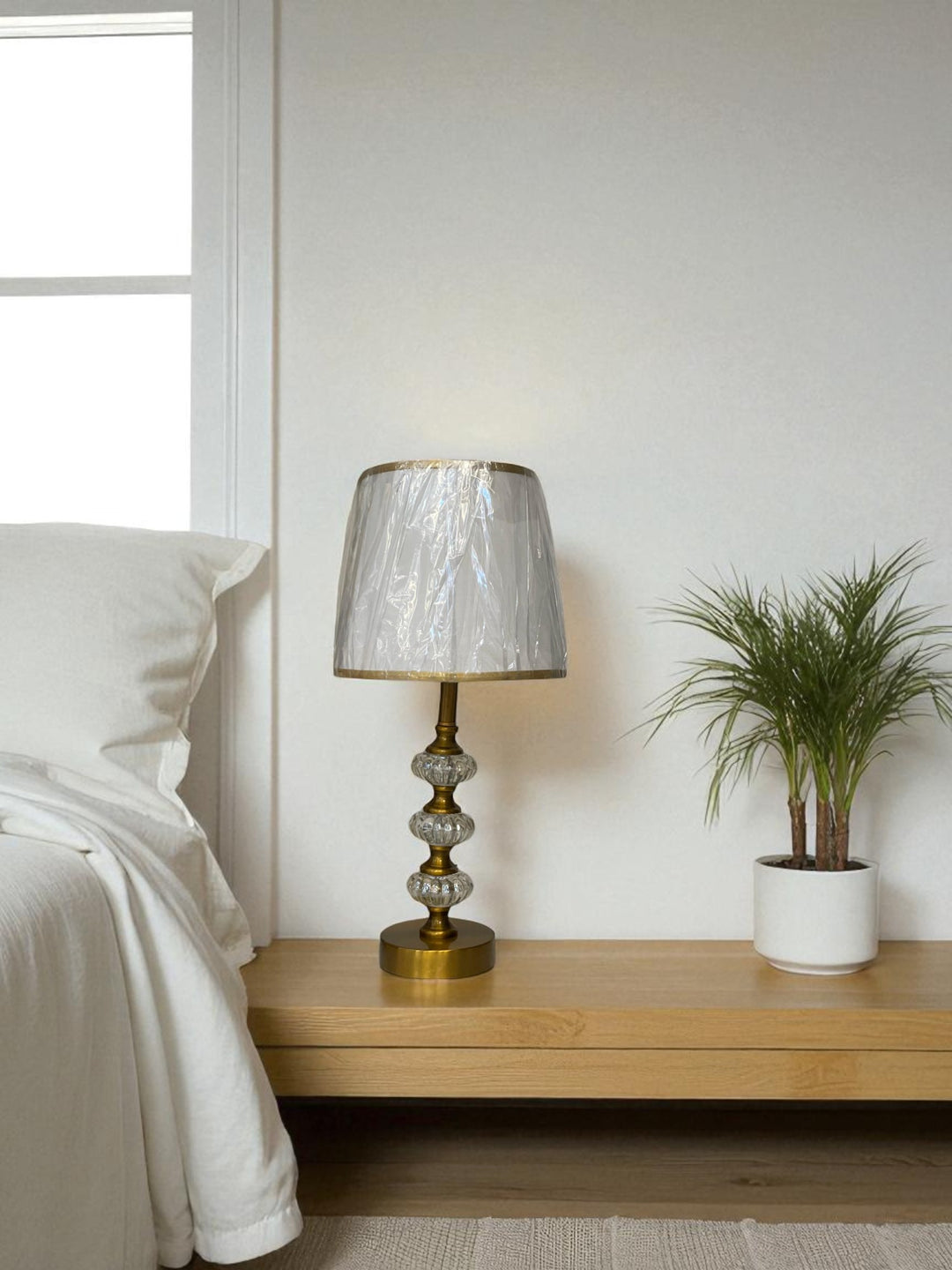 The Cassian Artisan Brass Pillar Lamp