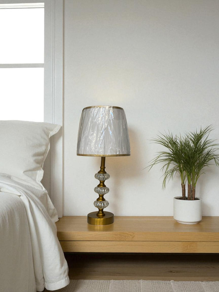 The Cassian Artisan Brass Pillar Lamp