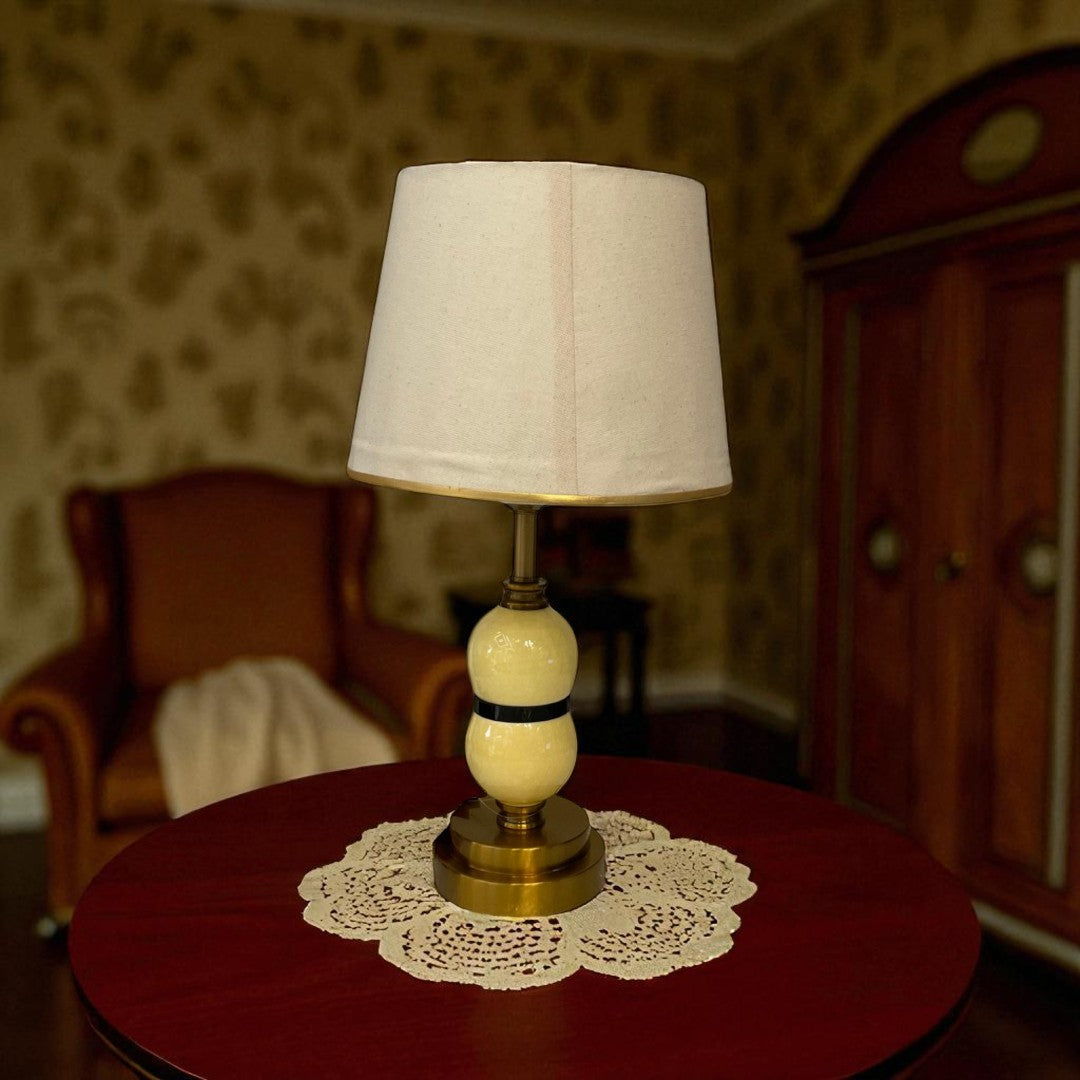 The Bellamy Sculpted Brass Art Lamp