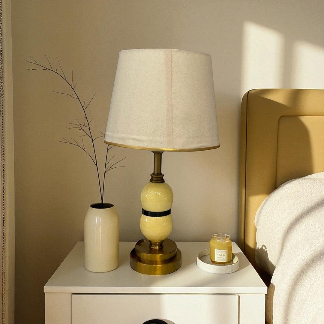 The Bellamy Sculpted Brass Art Lamp