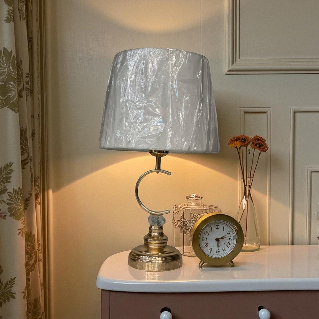 The Lucien Sculpted Brass Column Lamp