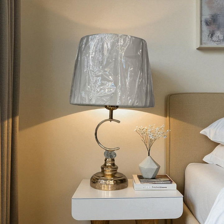 The Lucien Sculpted Brass Column Lamp