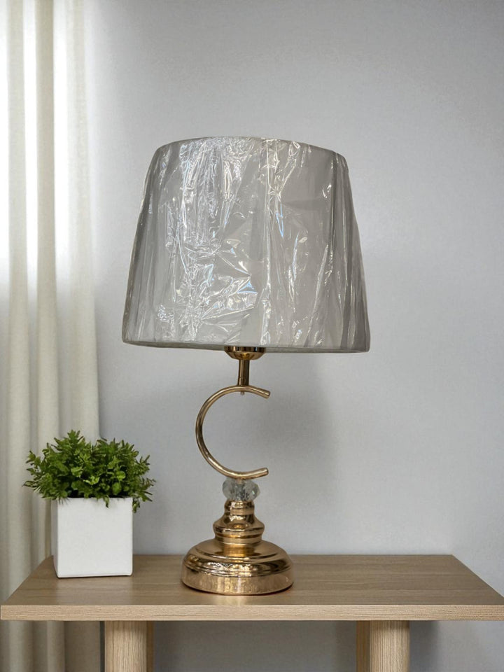 The Lucien Sculpted Brass Column Lamp