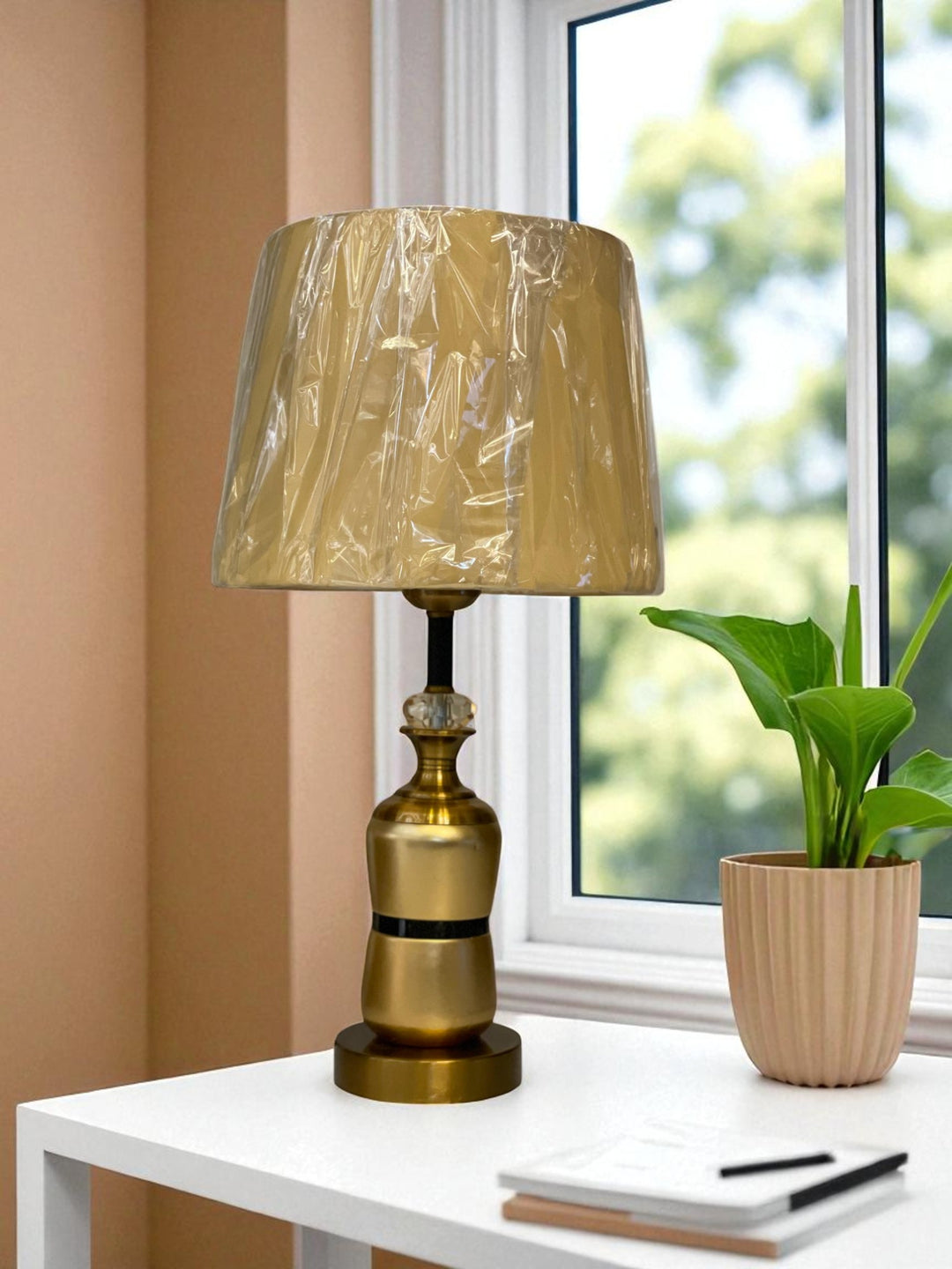 The Isola Coastal Brass Table Lamp