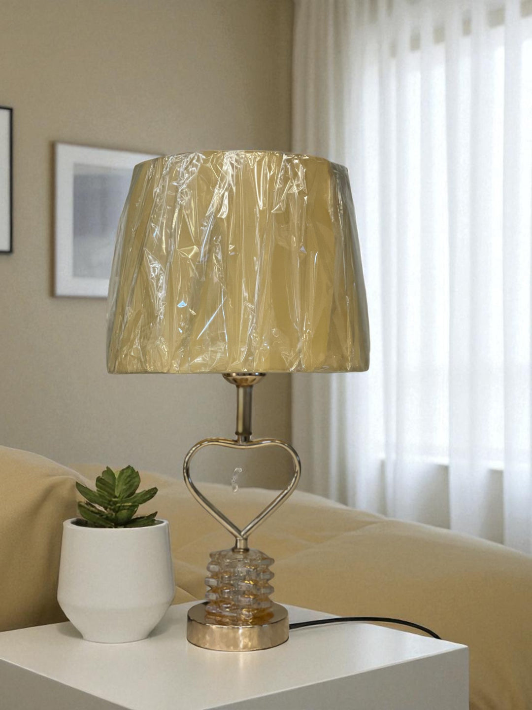 The Vesper Modern Brass Table Lamp