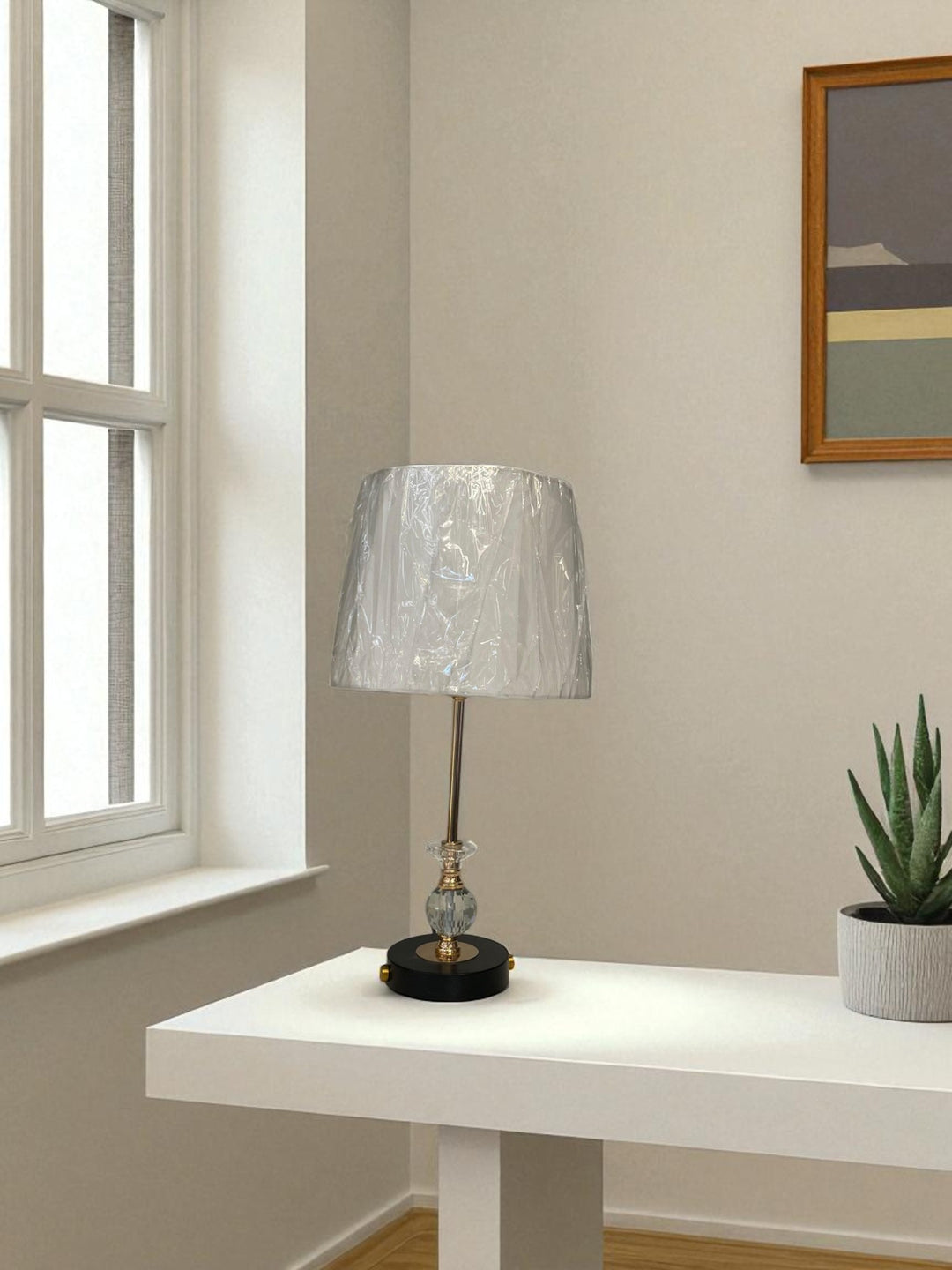 The Thalia Arched Brass Table Lamp