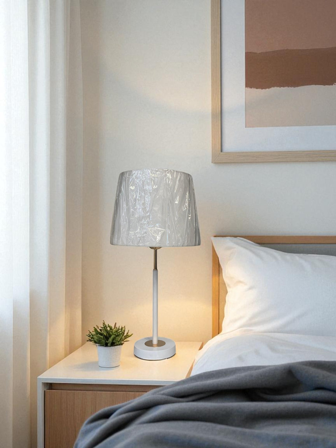 The Rowan Edge Textured Brass Lamp