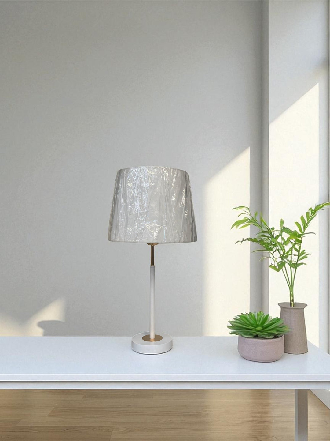 The Rowan Edge Textured Brass Lamp