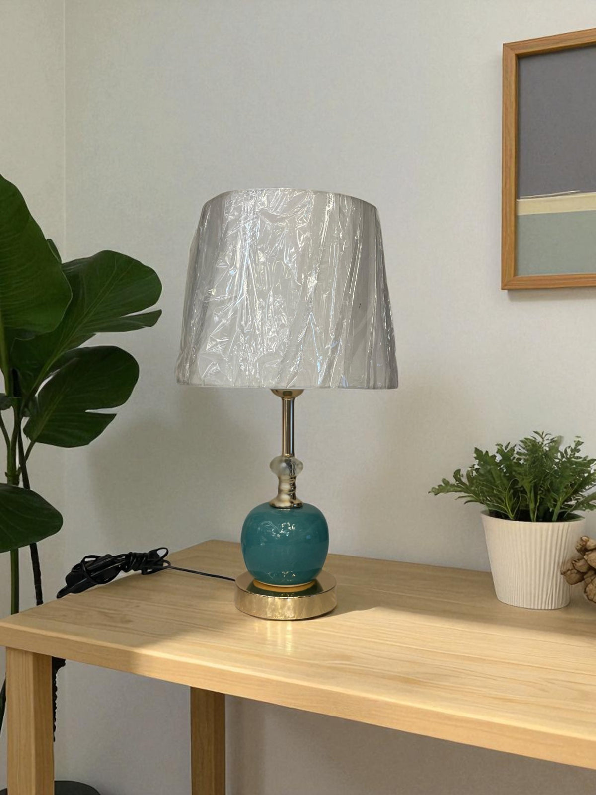 The Celestine Radiant Brass Orb Lamp