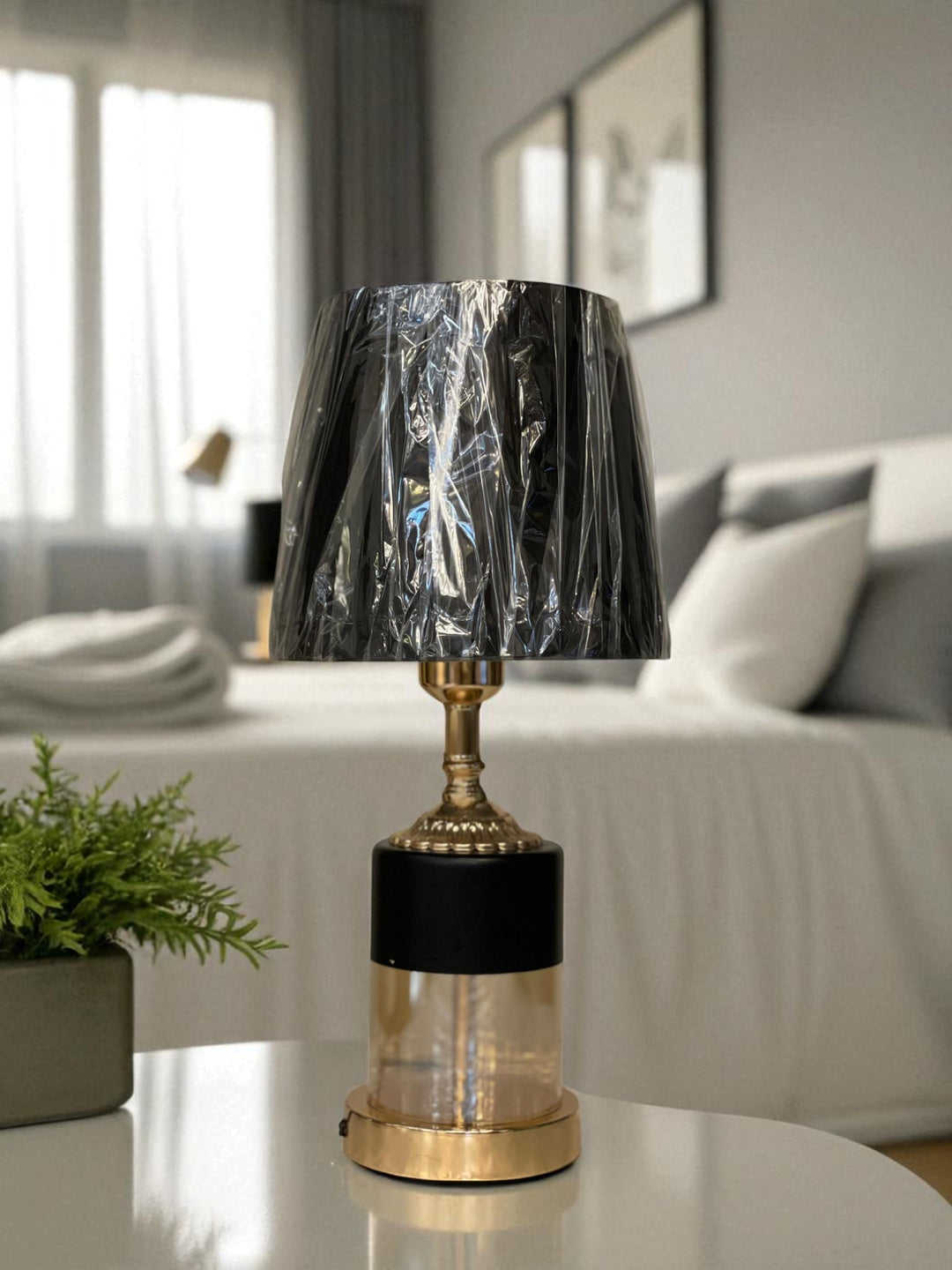 The Oslo Weighted Brass Cylinder Lamp