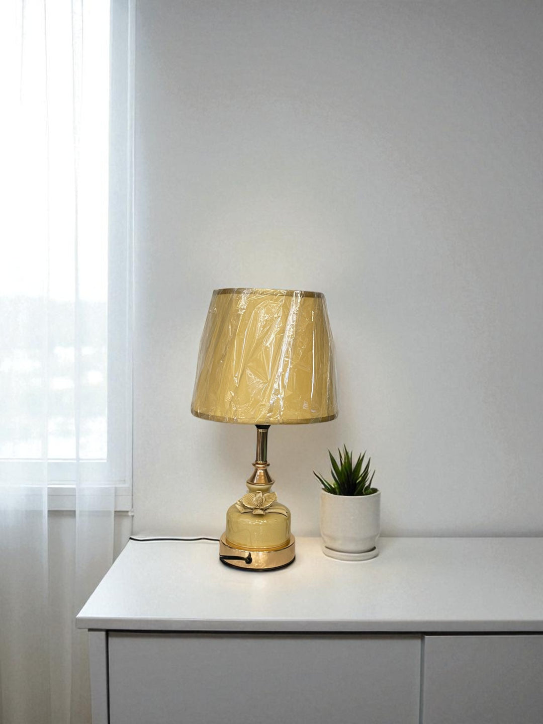 The Verona Etched Brass Table Lamp