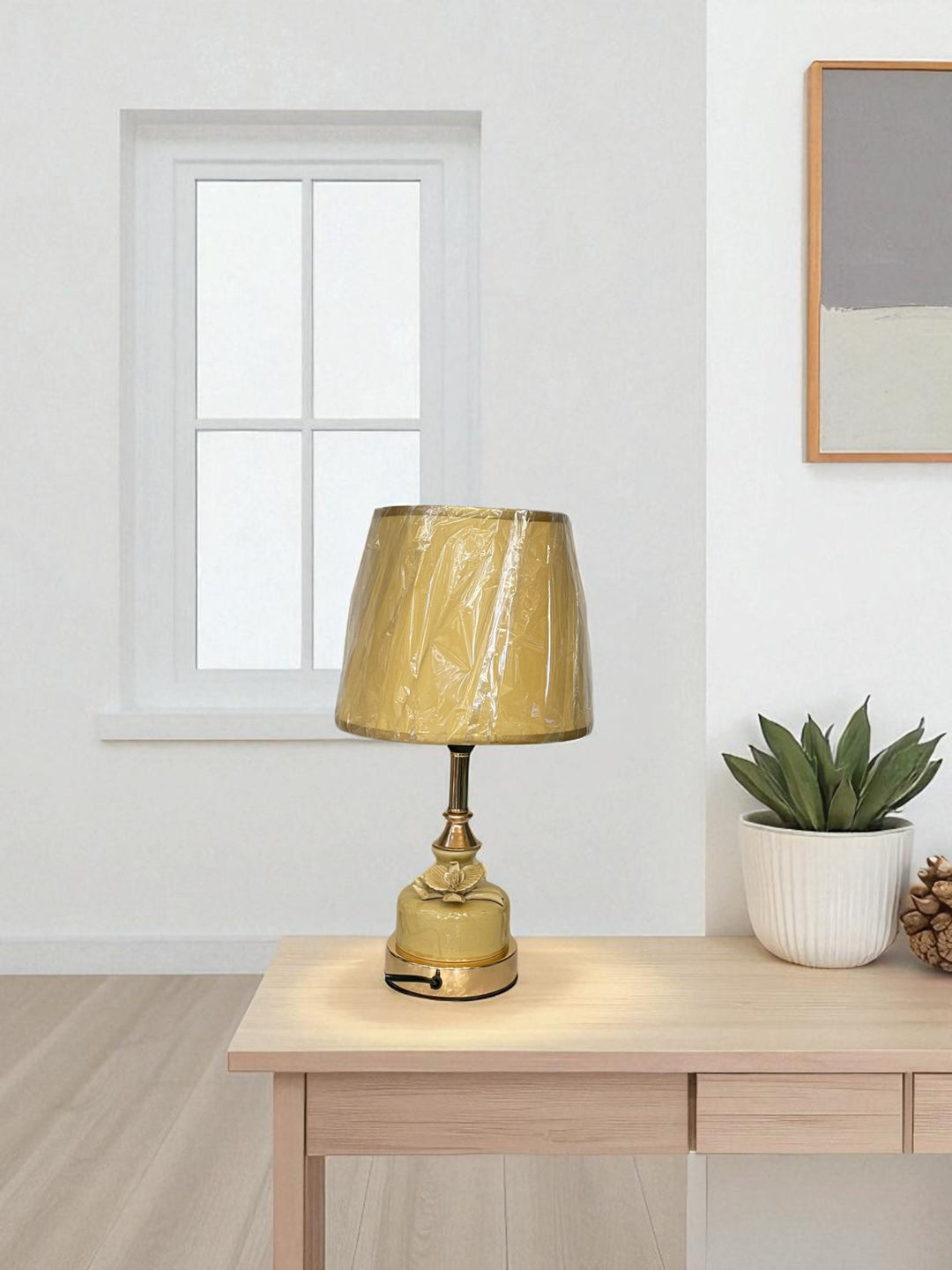 The Verona Etched Brass Table Lamp