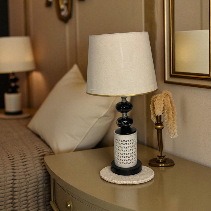 The Mistic Ivory Ceramic Table Lamp