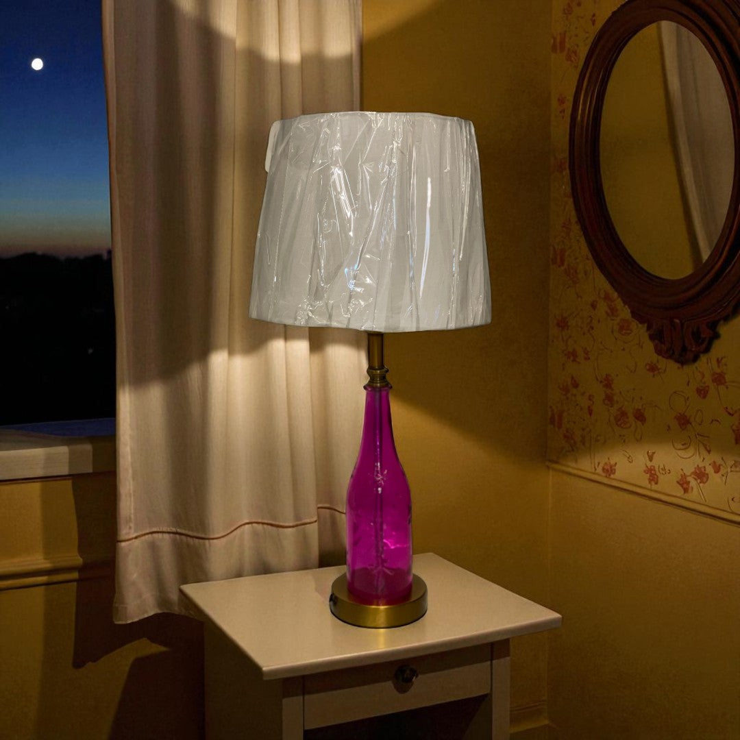 The Miro Minimal Brass Glass  Lamp