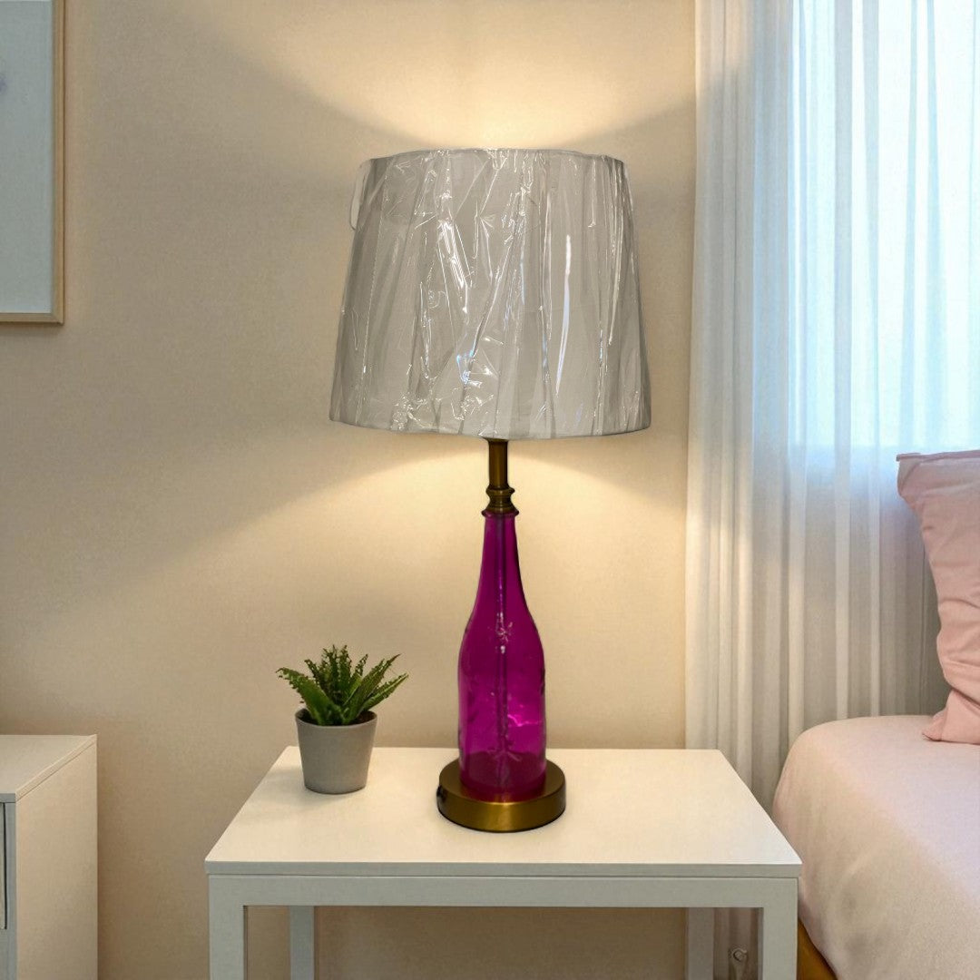 The Miro Minimal Brass Glass  Lamp