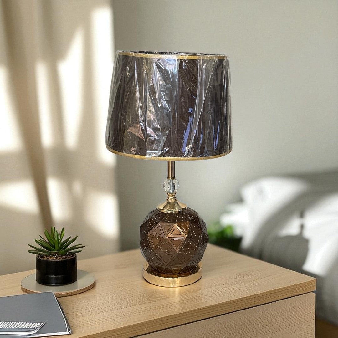 The Amara Ripple Brass Lamp