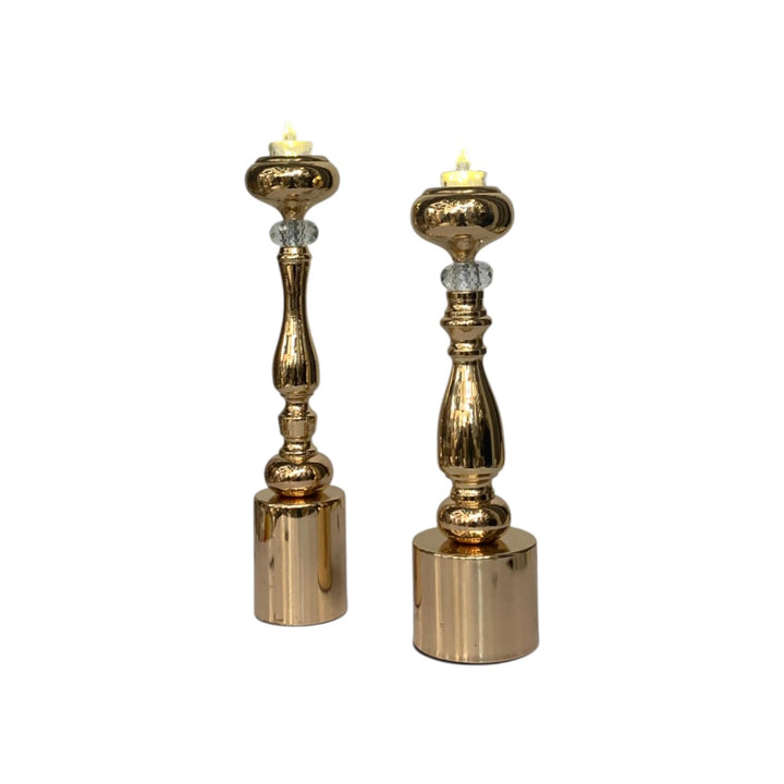 Modélo Contemporary Metallic Candle Holder