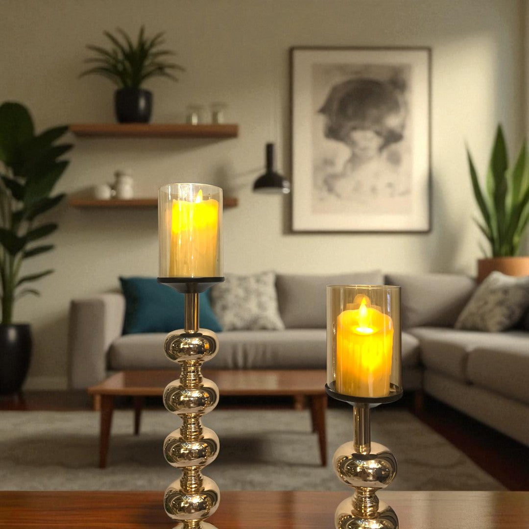 Luxe Modern Metallic  Candle Stand