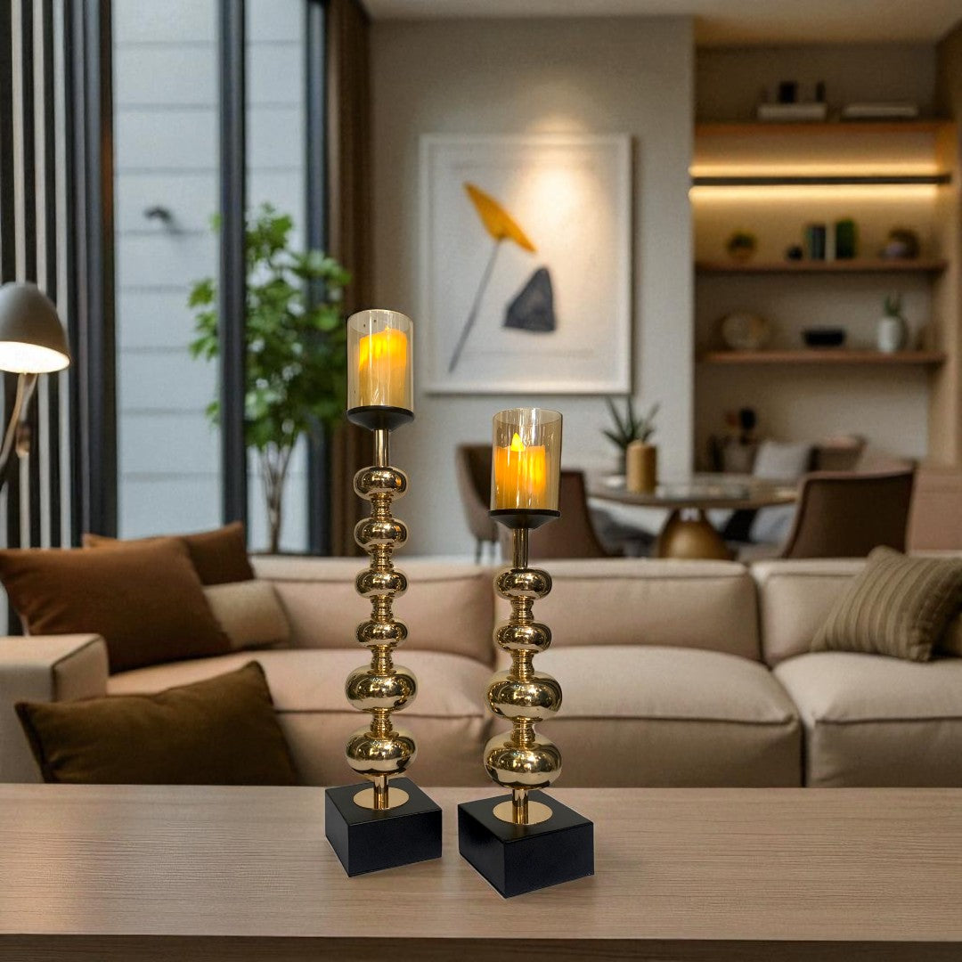 Luxe Modern Metallic  Candle Stand