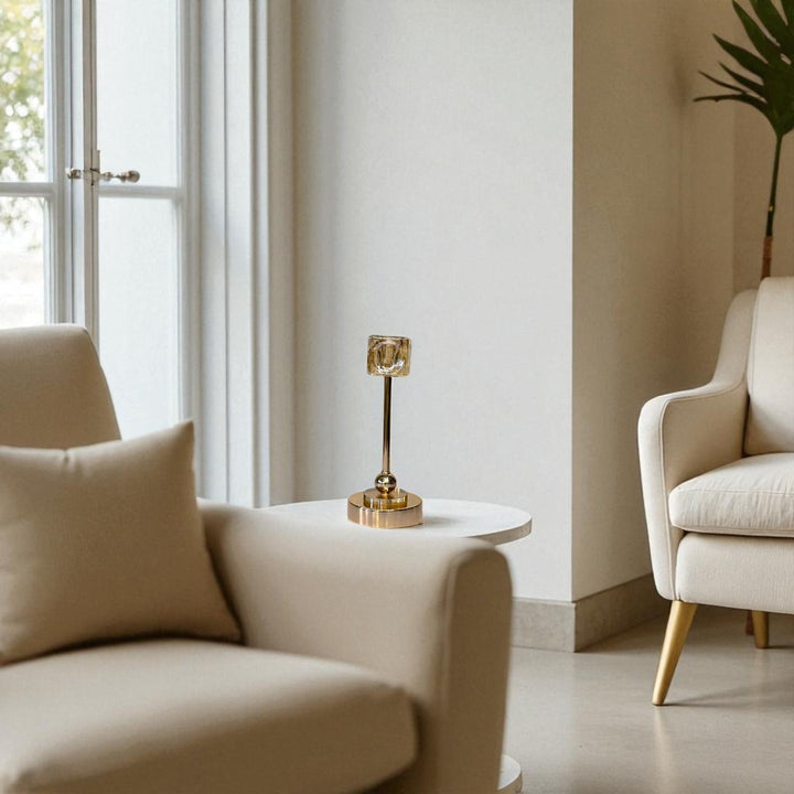 Crystal Flame Candle Holder Set