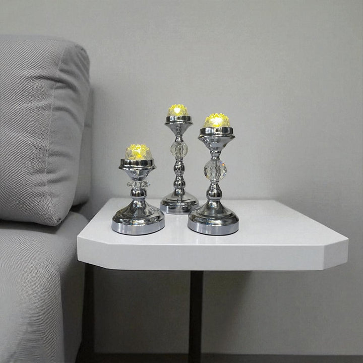 Classic Silver Candle Holder Set