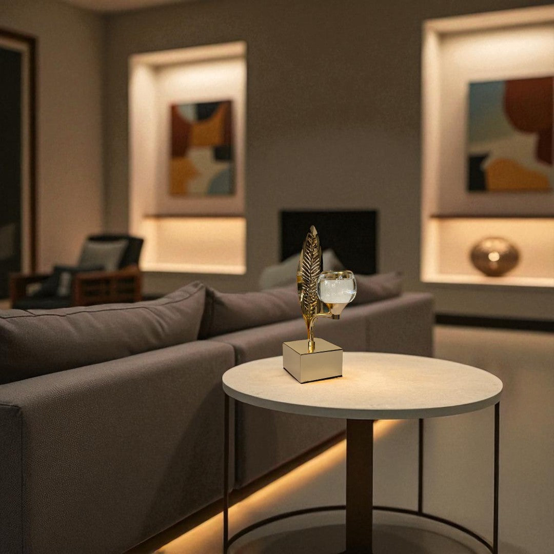 Amber Crest Candle Holder