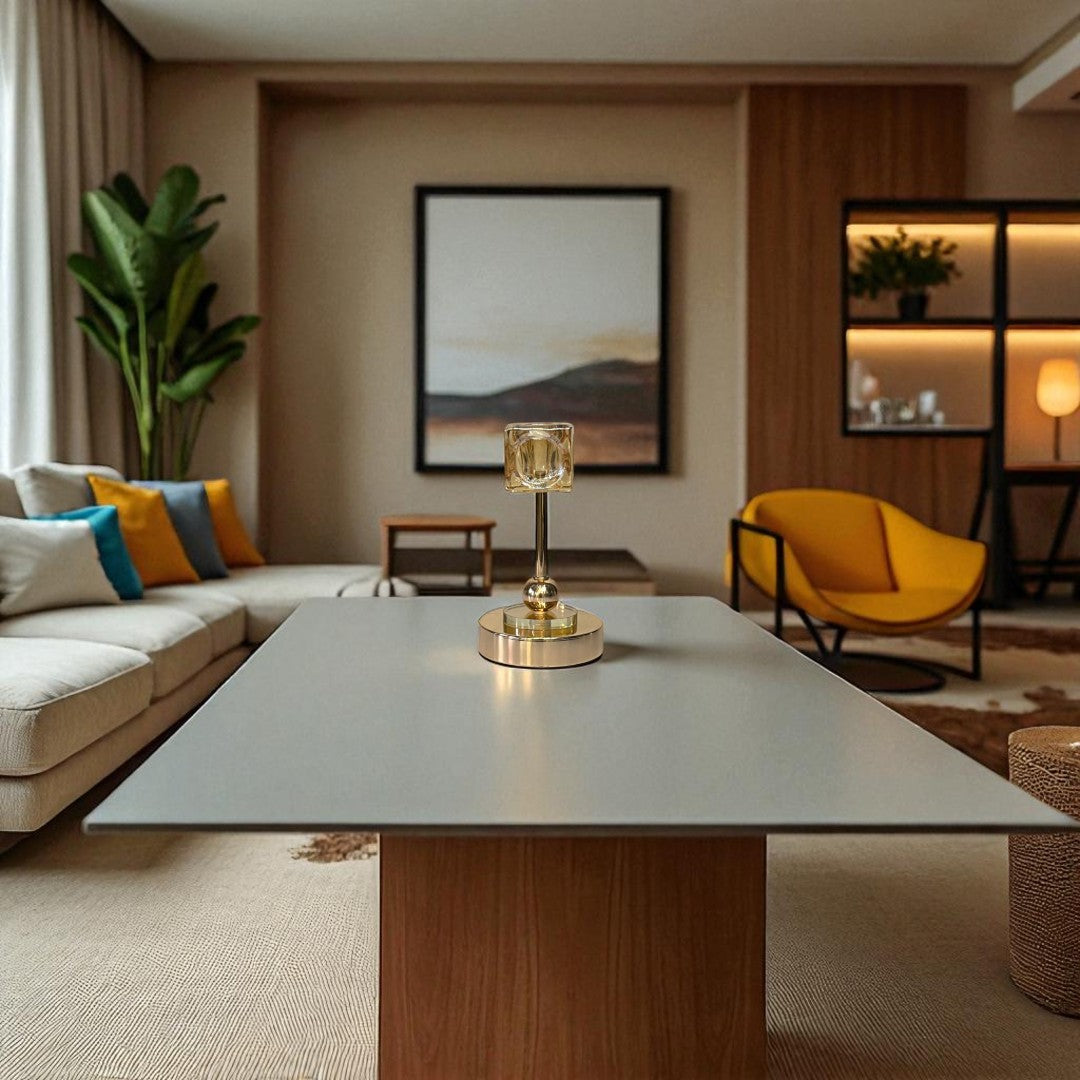 Crystal Flame Candle Holder Set