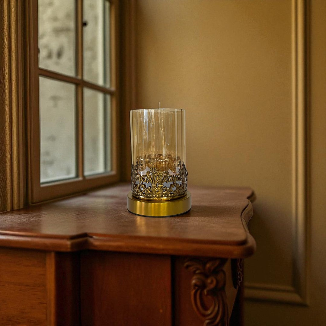 Halo Crystal Candle Holder Set