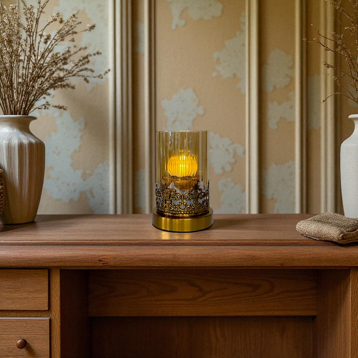 Halo Crystal Candle Holder Set