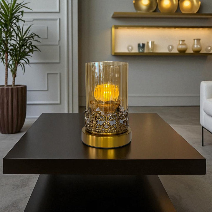 Halo Crystal Candle Holder Set