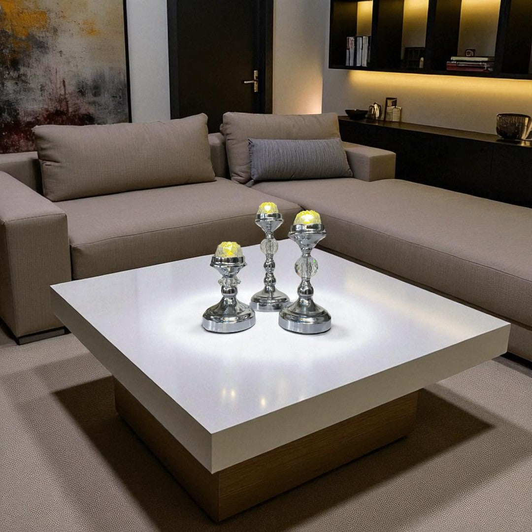 Classic Silver Candle Holder Set