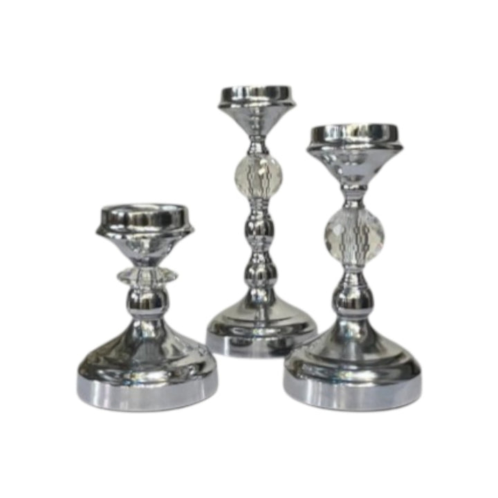 Classic Silver Candle Holder Set