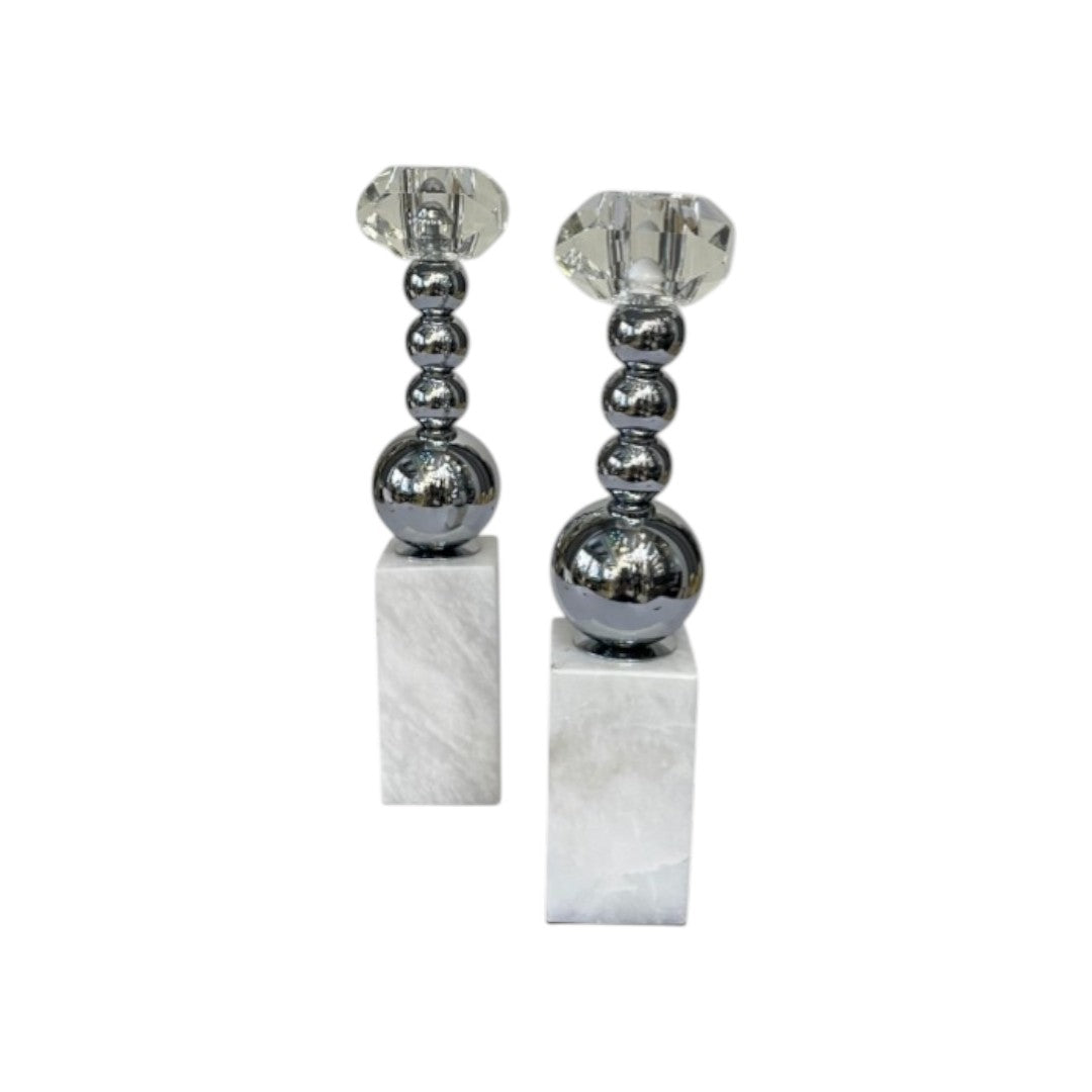 Elysian Glow Marbel Candle Holders