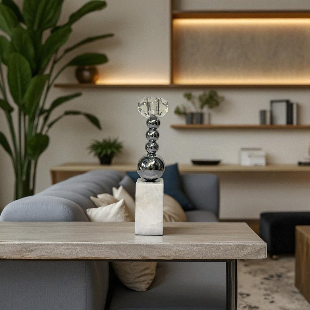 Elysian Glow Marbel Candle Holders