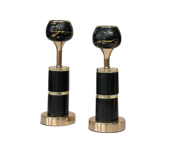 Vintage Radiance Metallic Candle Holder