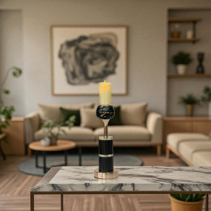 Vintage Radiance Metallic Candle Holder