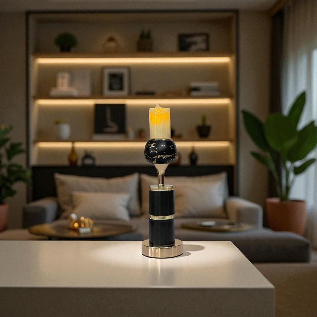 Vintage Radiance Metallic Candle Holder