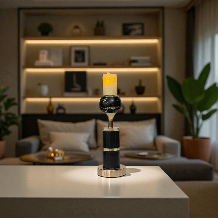 Vintage Radiance Metallic Candle Holder