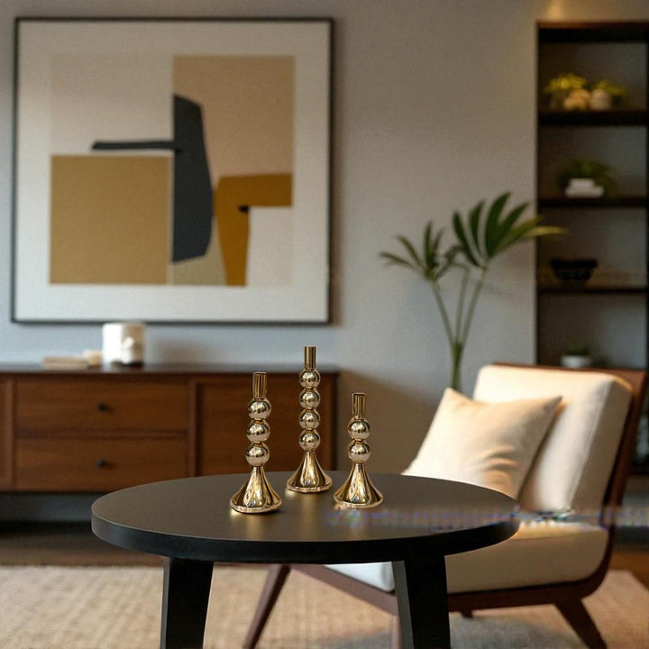 Antique Crystal Glow Candle Stand