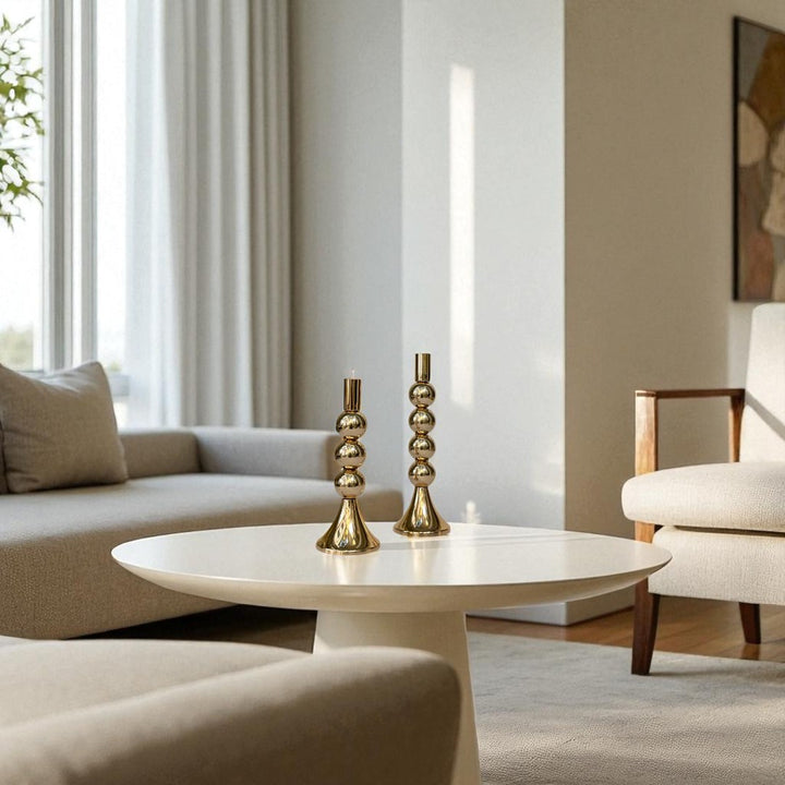 Antique Crystal Glow Candle Stand