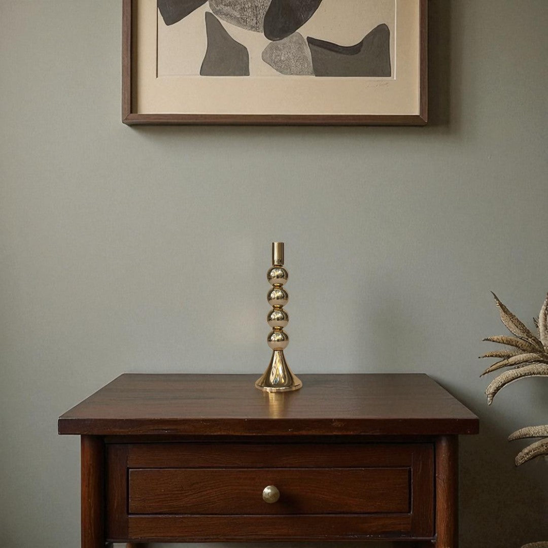 Antique Crystal Glow Candle Stand