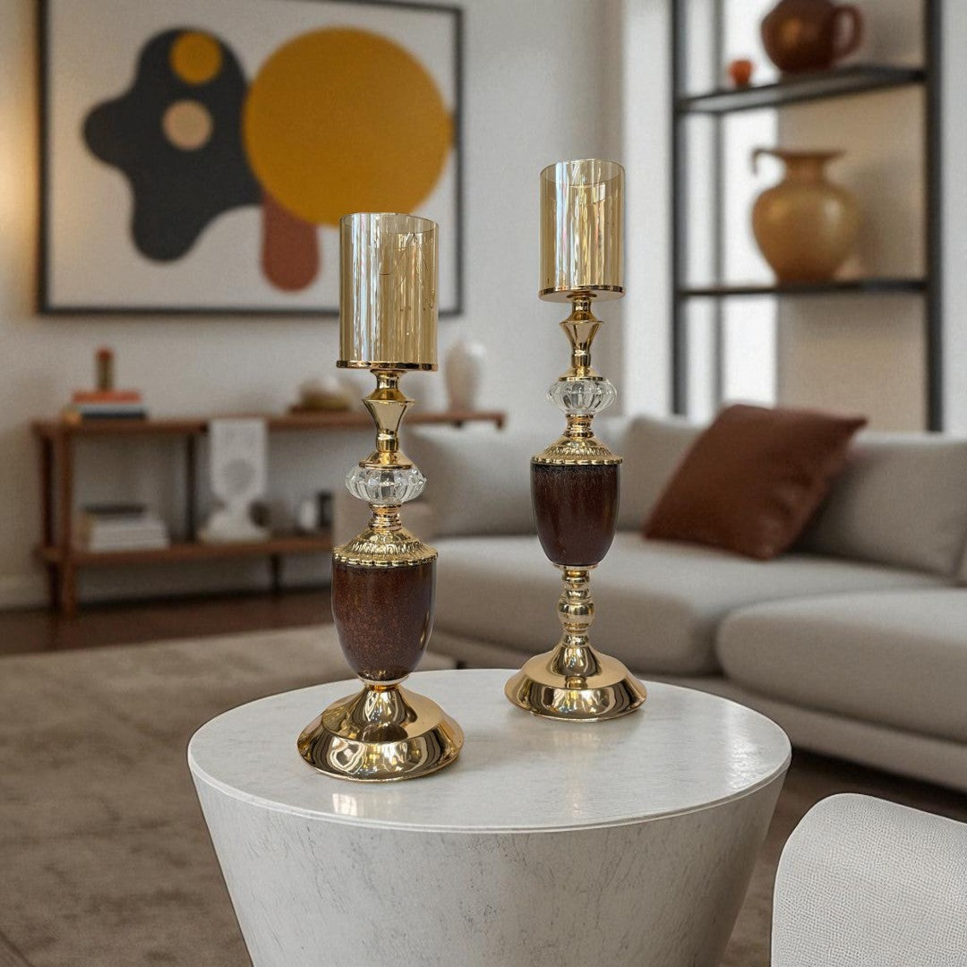 Baroque Metallic Candle Stand