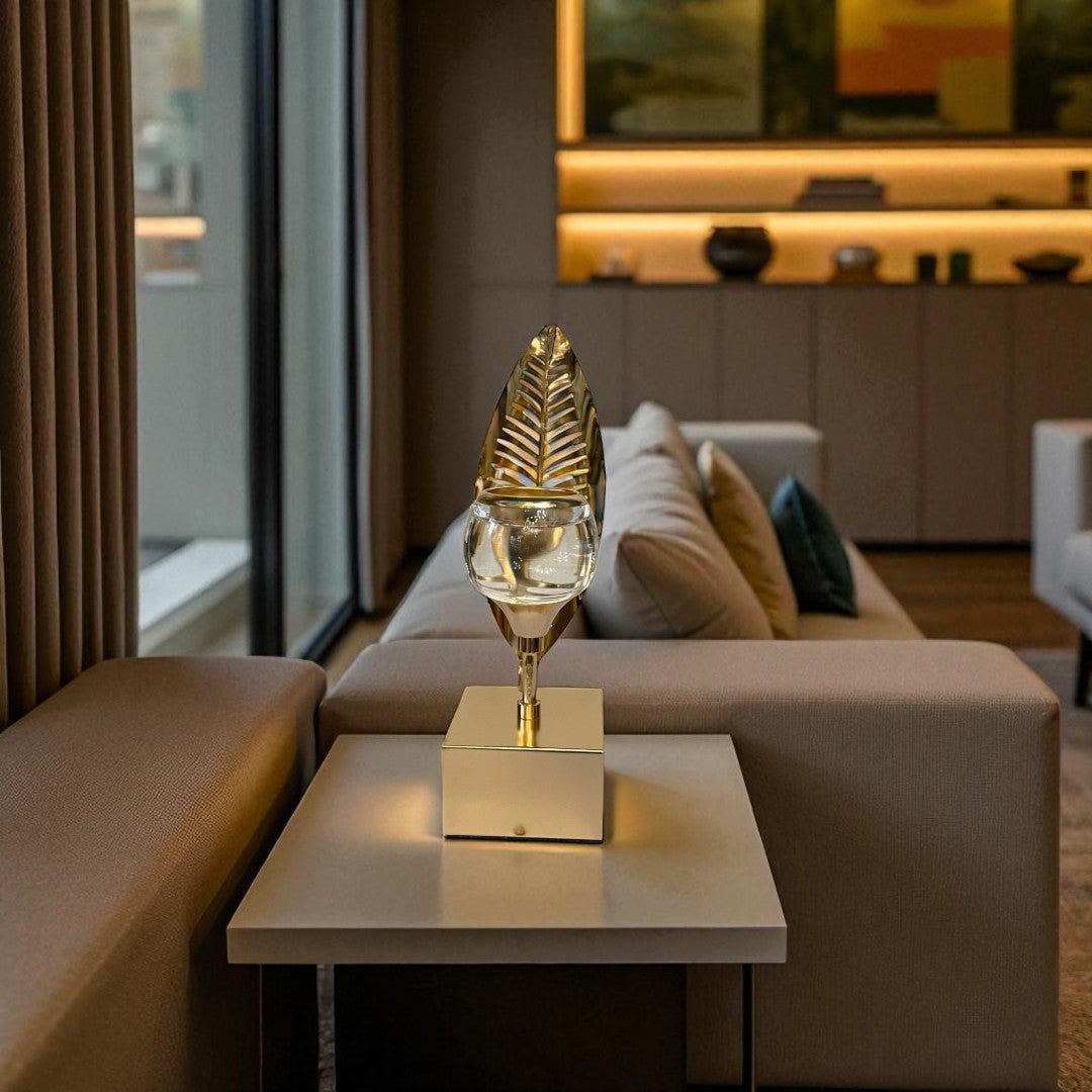 Amber Crest Candle Holder